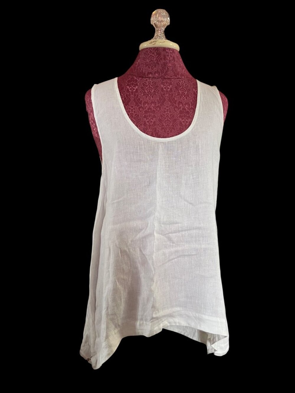 Saks Fifth Avenue White Linen High-Low Tank Top Womens XL - Picture 2 of 6